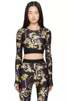 Футболка с черным контуром Barocco Versace Jeans Couture