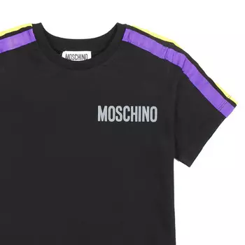 Футболка с черными полосками Moschino, мультиколор