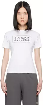 Футболка с цифрами MM6 Maison Margiela, белый