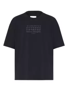 Футболка с цифровым логотипом MAISON MARGIELA, синий