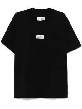 Футболка с цифровым мотивом MM6 Maison Margiela, черный