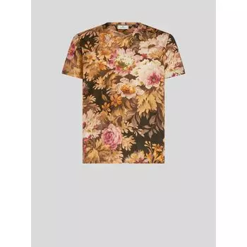 ФУТБОЛКА С ЦВЕТОЧНЫМ ПРИНТОМ ETRO, красный