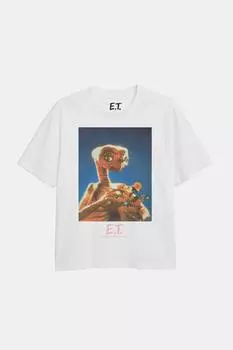 Футболка с цветами для девочек E.T., белый