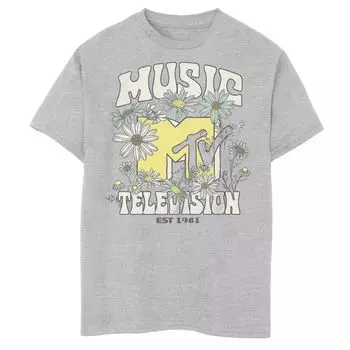 Футболка с цветами MTV Music Television EST для мальчиков 8–20 лет, 1981 г. Licensed Character