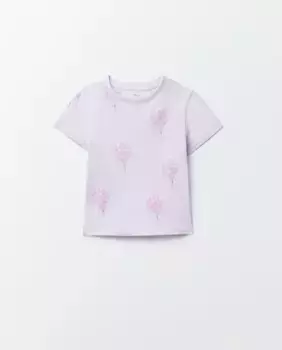 Футболка с цветами Sfera, сиреневый