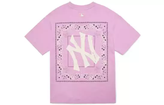 Футболка с цветком кешью унисекс розового цвета Mlb, розовый