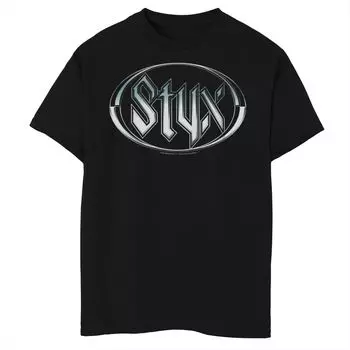 Футболка с цветным текстовым логотипом и графическим рисунком Epic Rights Styx для мальчиков 8–20 лет Licensed Character