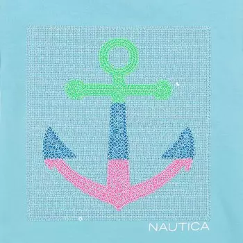 Футболка с цветными блоками Nautica Little Girls (4-6X), цвет Peacoat