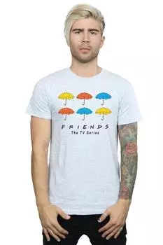 Футболка с цветными зонтиками Friends, серый