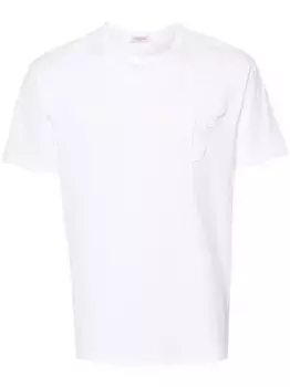 Футболка с цветочной аппликацией VALENTINO GARAVANI, белый