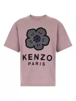 Футболка с цветочной вышивкой KENZO, розовый