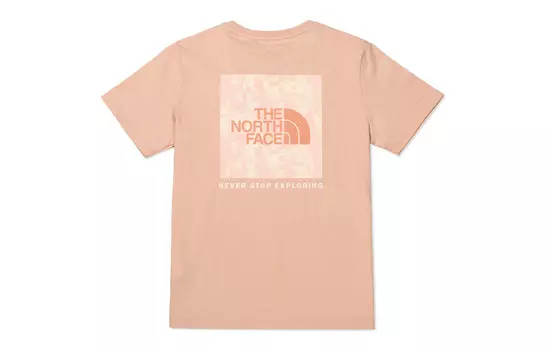 Футболка с цветочным логотипом, женская, розовая The North Face