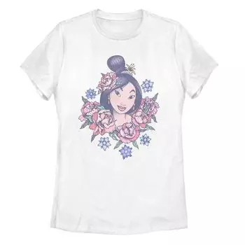 Футболка с цветочным портретом Мулан Disney Juniors Licensed Character