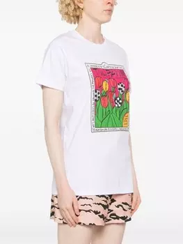Футболка с цветочным принтом Алессандро Энрикеса Alessandro Enriquez, белый