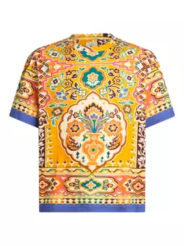 Футболка с цветочным принтом ETRO, желтый