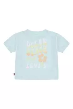 Футболка с цветочным принтом и логотипом на спине Levi'S, синий