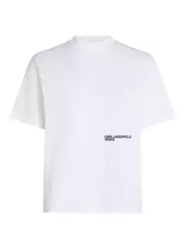 Футболка с цветочным принтом Karl Lagerfeld Jeans, белый