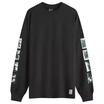 Футболка с цветочным принтом l/s Rassvet, черный