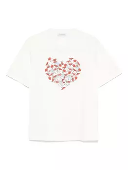 Футболка с цветочным принтом Lanvin, нейтральный