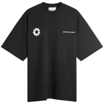 Футболка с цветочным принтом Mki Mki Miyuki-Zoku, черный