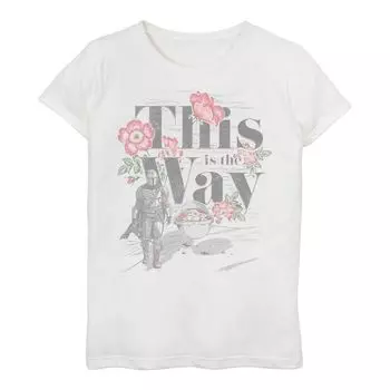 Футболка с цветочным принтом «This Is The Way» для девочек 3–16 лет «Звездные войны, мандалорец» Licensed Character