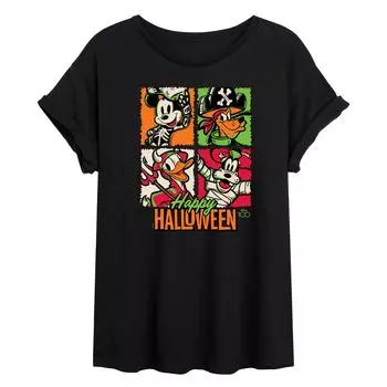Футболка с цветочным рисунком Disney 100 Juniors Happy Halloween Licensed Character