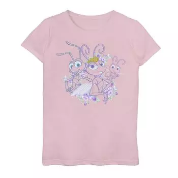 Футболка с цветочным рисунком Disney/Pixar Bugs Life Ant Trio для девочек 7–16 лет Disney / Pixar