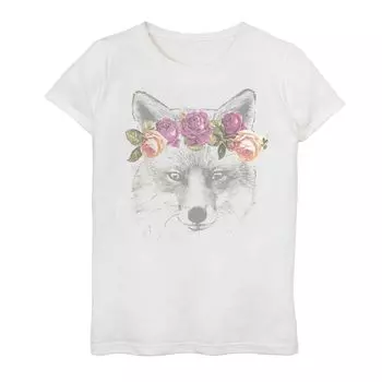 Футболка с цветочным рисунком и портретом животного для девочек 7–16 лет Pretty Fox Licensed Character