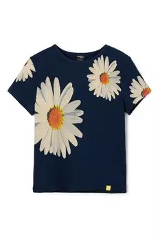 Футболка с цветочным узором Desigual, белый