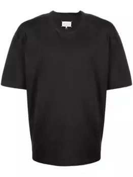 Футболка с декоративной строчкой MAISON MARGIELA, серый