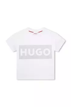 Футболка с декоративными камнями Hugo, белый