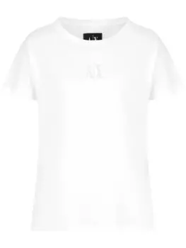 Футболка с декорированным логотипом Armani Exchange, белый