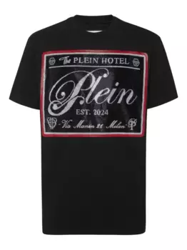 Футболка с декорированным логотипом Philipp Plein, черный