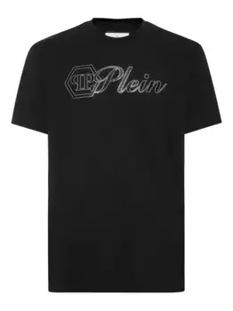 Футболка с декорированным логотипом Philipp Plein, черный