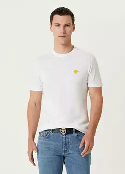 Футболка с декором Medusa Versace, белый