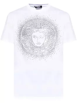 Футболка с декором «Медуза» от Versace, белый