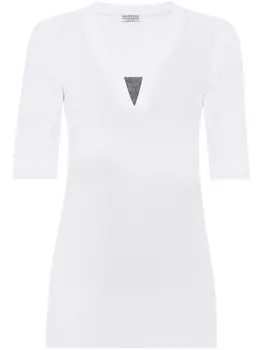 Футболка с декором Monili Brunello Cucinelli, белый