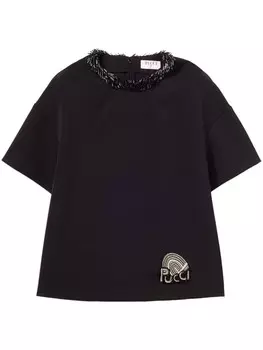 Футболка с декором PUCCI, черный
