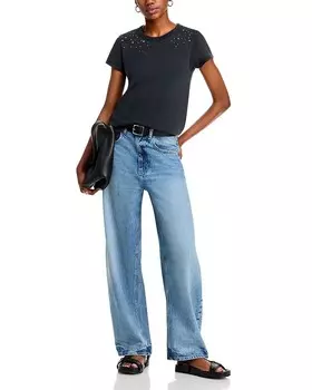 Футболка с декором rag &bone rag & bone, черный