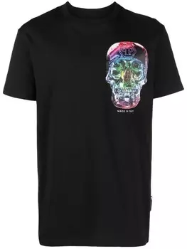 Футболка с декором Skull Philipp Plein, черный
