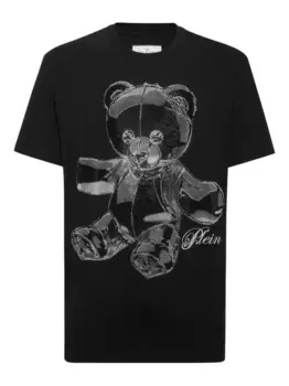 Футболка с декором Teddy Bear Philipp Plein, черный
