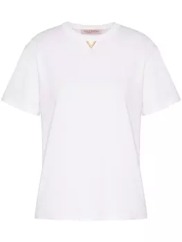 Футболка с декором VGold Valentino Garavani, белый