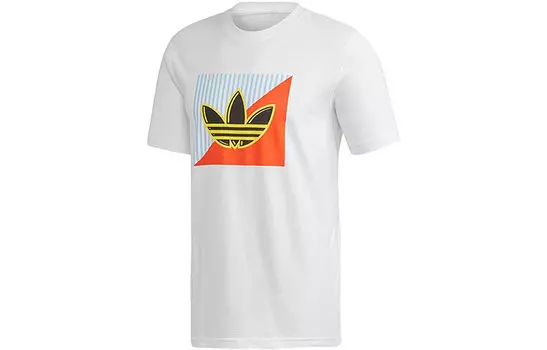 Футболка с диагональю мужская белая Adidas Originals, белый