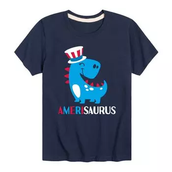 Футболка с динозавром «Америзавр» для мальчиков 8–20 лет Licensed Character, синий