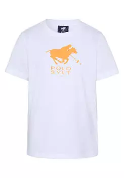 Футболка с дизайном этикетки POLO SYLT, цвет weiss