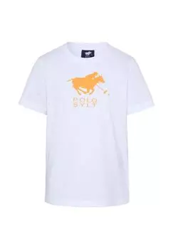 Футболка с дизайном этикетки POLO SYLT, цвет Bright White