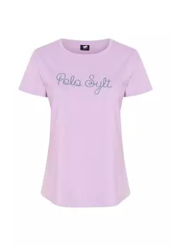 Футболка с дизайном этикетки POLO SYLT, цвет 15-3412 Orchid Bouqu