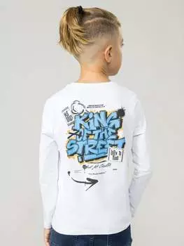 ФУТБОЛКА С ДЛИННЫМ РУКАВОМ «КОРОЛЬ УЛИЦЫ» Noizz, белый