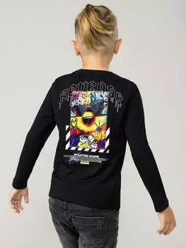 ФУТБОЛКА С ДЛИННЫМ РУКАВОМ REVENGE Noizz, черный