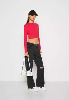 футболка с длинным рукавом 2 Pack Even&Odd, цвет black/pink
